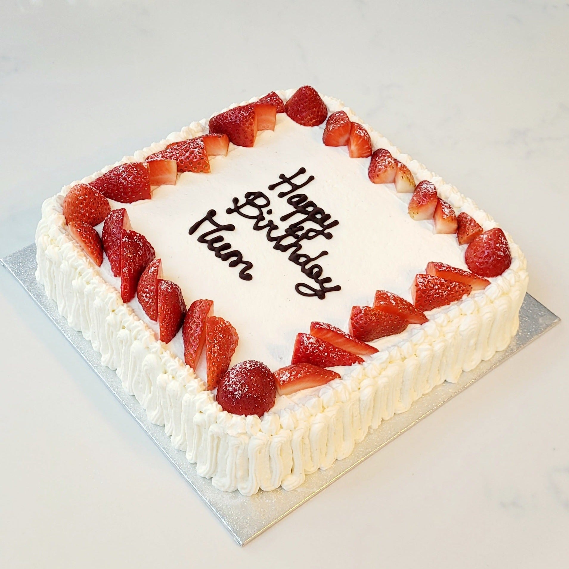 Italian Birthday Cake (square 8 inch)